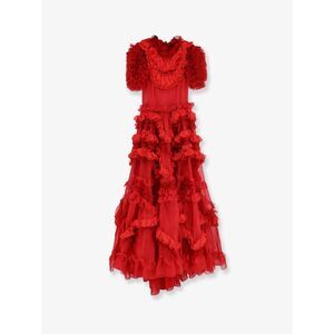 Dolce & Gabbana Women Long Dress With Flounces And Rouches